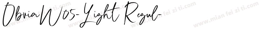 ObviaW05-Light Regul字体转换